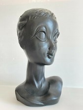 Tête à chapeau Huard Black  Déco Vintage Design An 70's  No TWIGGY