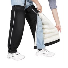 Winter Windproof Cycling Knee Braces Leg Warmers, Men Women Elders Thick Warm...