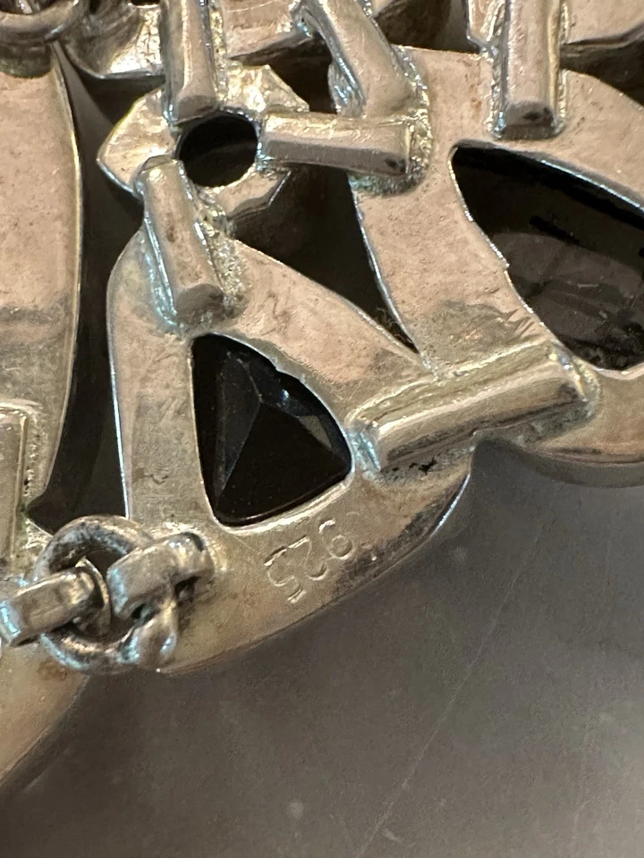 Mega Collar de Plata de Ley 925 Gemas Turmalinizado Perla de Cuarzo Transparente Ahumado Foto 3 de 4