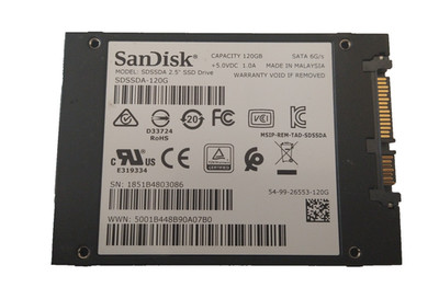 SanDisk 120GB SSD SATA SDSSDA-120G S/N: 1851B4803086 #NFP3094