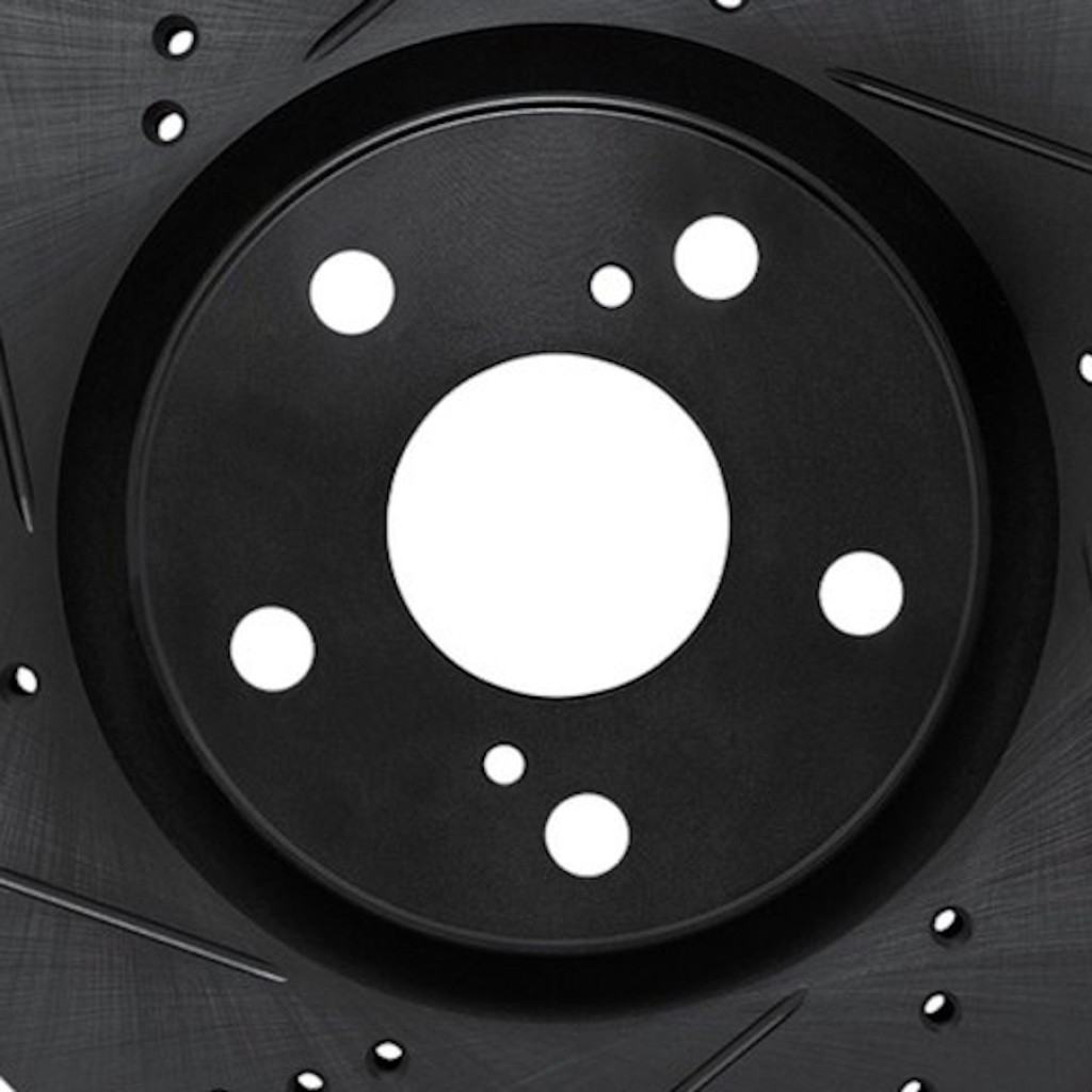 For Bentley Flying Spur 2014-2018 Brake Rotor Set Rear | Black | Vented Rotor