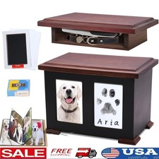 Pet Urn Memorial Kit W/ Paw Print Ink Pad Photo Album Keepsake Storage New