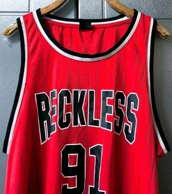 VTG RECKLESS RARE Basketball Jersey usa american sports 1992 mens size xl-xxl