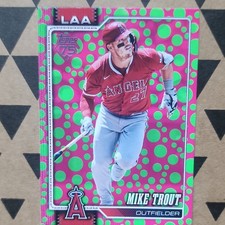 Topps 2026 Series 1 Mike Trout #350 Green & Pink Polka Dots Angels MLB Card