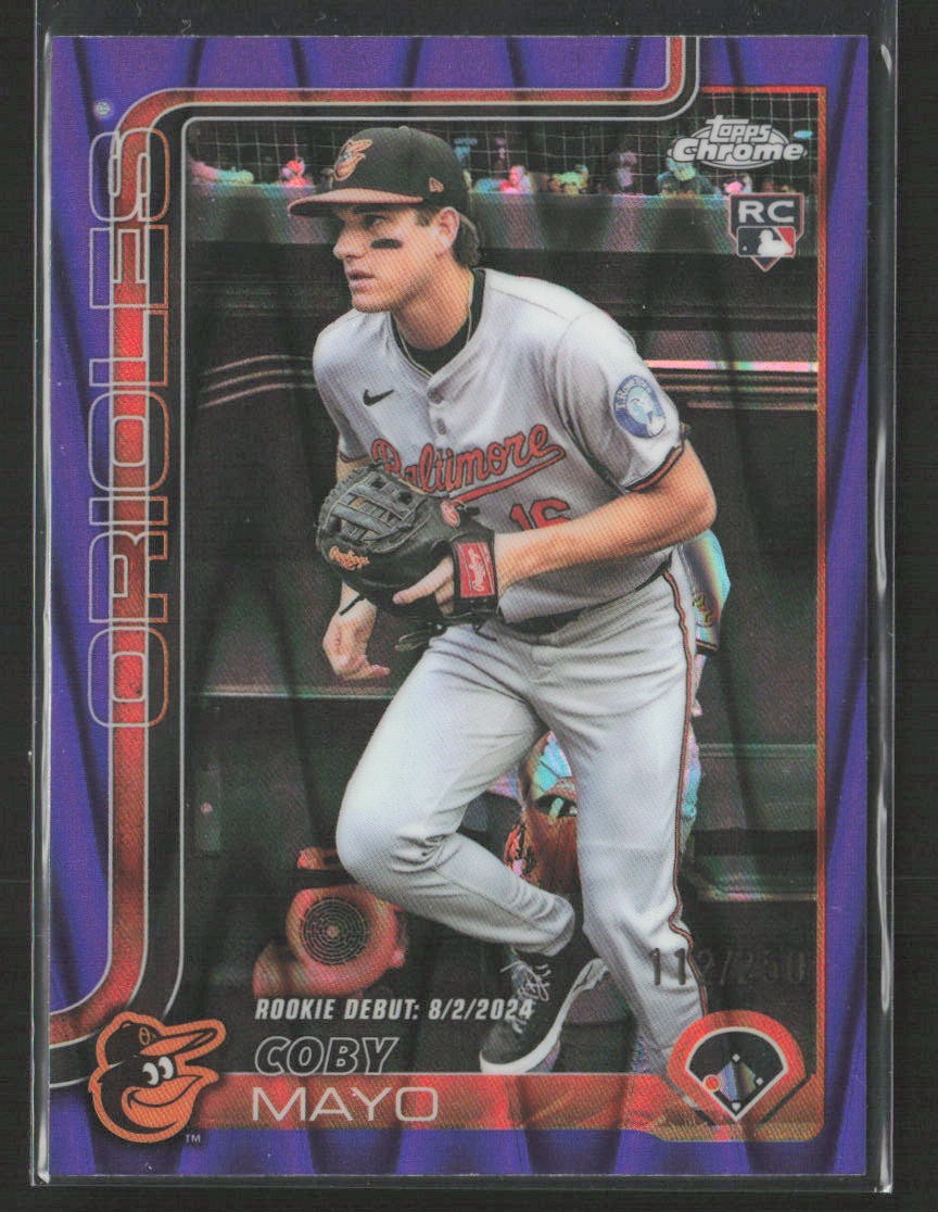 Coby Mayo 2025 Topps Chrome Update #USC94 Purple RayWave Refractors /250