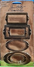 Tim Holtz Idea-Ology Metal Adornments 6/Pkg Label Frames TH94052