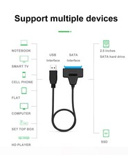 USB 3.0 to 2.5" SATA III Hard Drive Adapter Cable/UASP SATA to USB 3.0 Converter