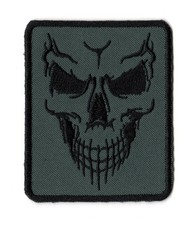 Scary Skull Patch Horror Skeleton Military Army Navy Grim Gothic Mean Symbol