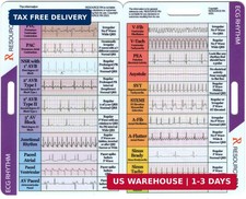 EKG Rhythm Interpretation - Compact  Portable Reference Card - Rapid Interpreta