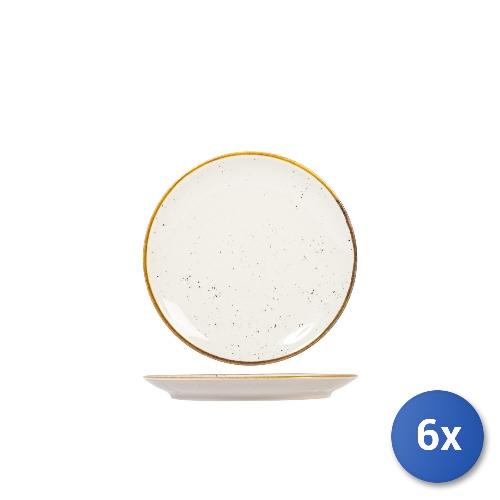 6x Porcelain Plate Stains, Fruit, 28cm, Multicolor