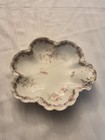 Vintage Limoges Schleiger 58g pink floral pattern corrugated shape 8.25" — photo 3