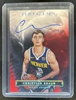 2022-23 Panini Origins Christian Braun Auto Autograph RC Red #/99 Nuggets Rookie