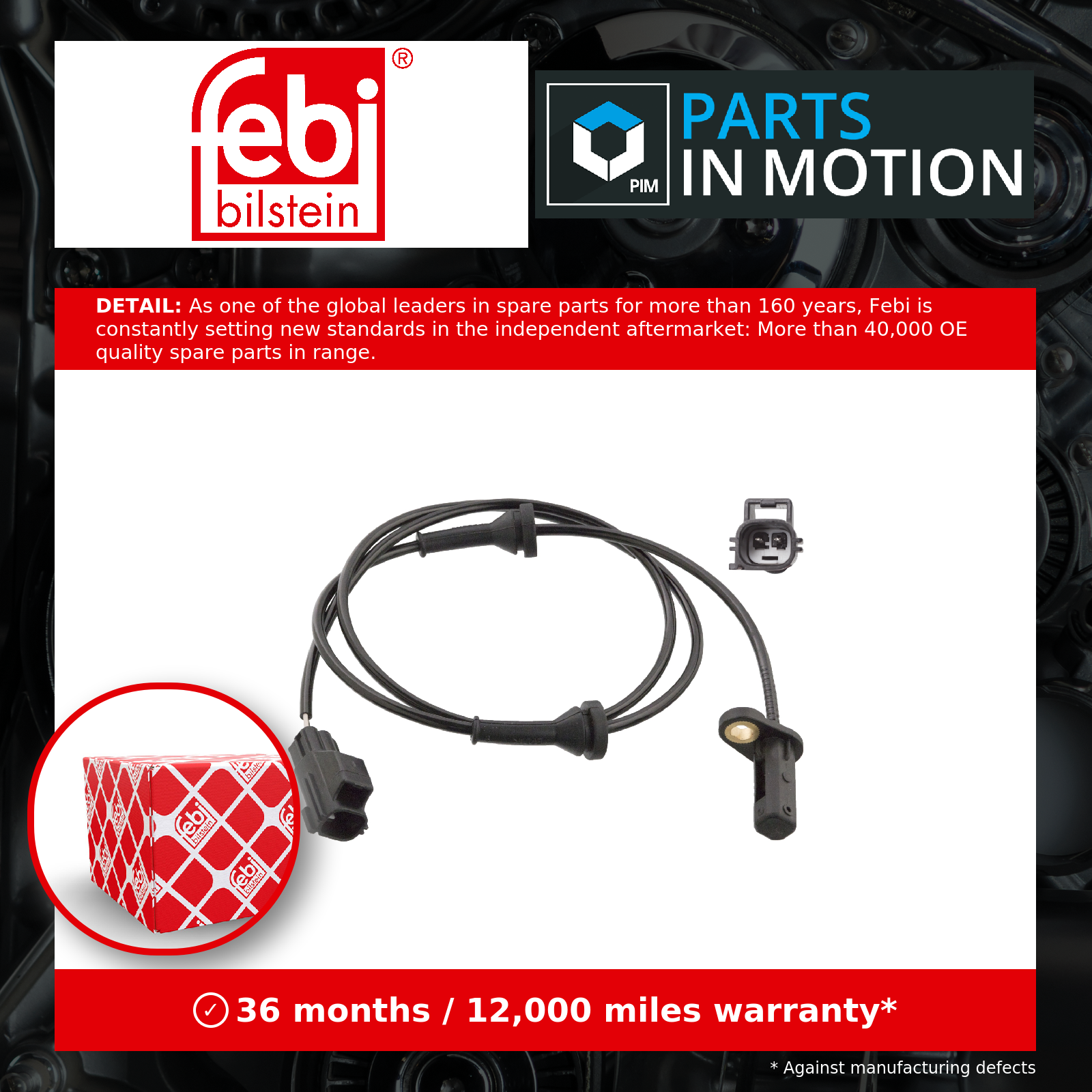 ABS Sensor fits VOLVO S60 Mk1 Front Right 00 to 10 B5244SG Wheel Speed 30773740 - Image 5