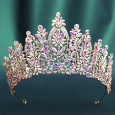 Exquisite Crowns Baroque Rhinestone Tiara Bride Hair Jewelry Party Headpieces