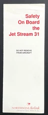 Northwest Airlink | Express Airlines II, Inc. Jetstream 31 Safety Card - 1/93