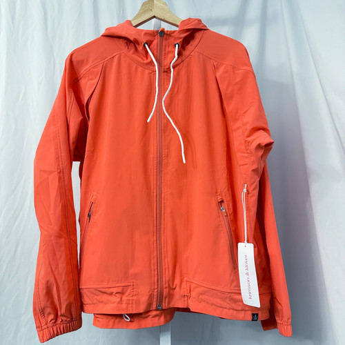 Krimson Klover Lena Jacket Women’s Large Coral Windbreaker Hooded Full Zip UPF