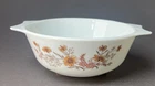 Vtg 1970s Pyrex England Casserole Dish Country Autumn 9.5" No Lid