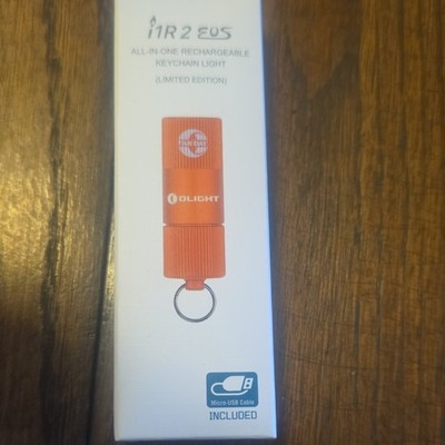 Olight i1R2 EOS Orange 150 Lumens LED Flashlight Rechargeable Waterproof IPX8