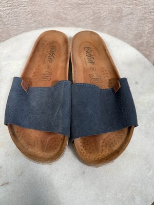 Biostep Womens Sandals BioStep Womens Slip On Slides Tan Leather