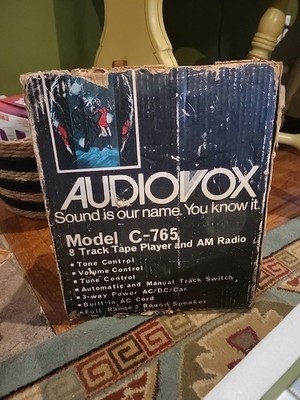 RARE Audiovox 8-Track Player AM/FM Stereo Receiver Vintage C-765 Original Box