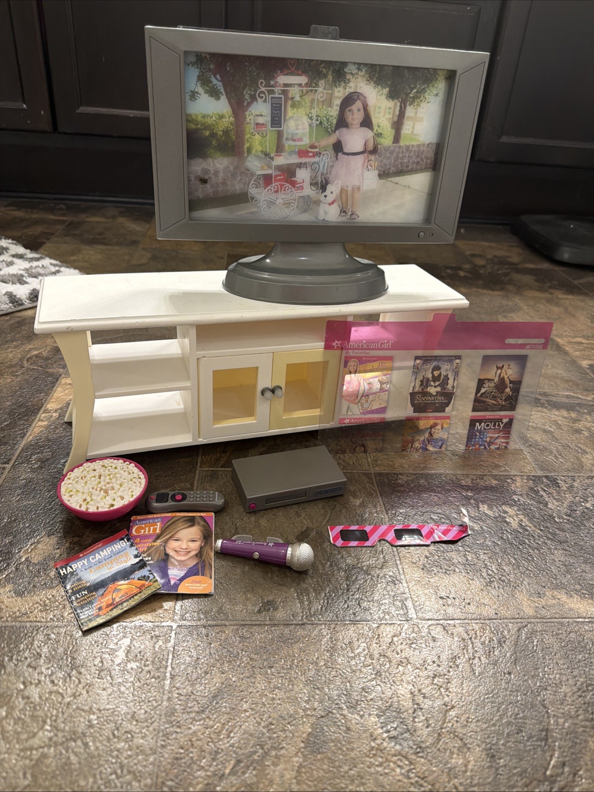 American Girl Doll TV Entertainment Set Retired