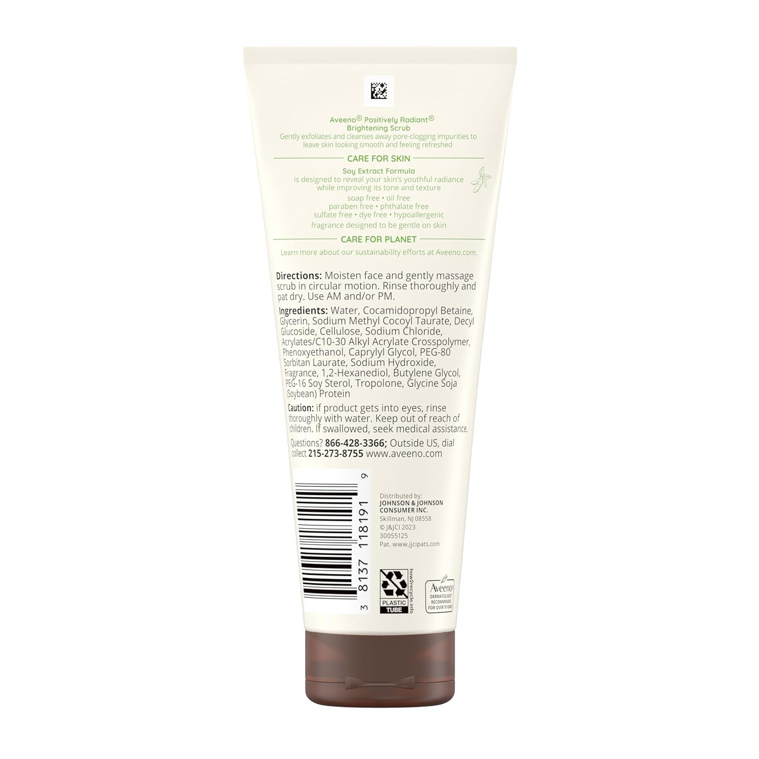 Positively Radiant Brightening Face Scrub & Exfoliating Daily Face Wash, Moistur