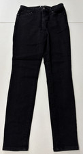 Jessica Simpson Women's Jeans 6/28 Black High Rise Skinny Leg Stretch Denim