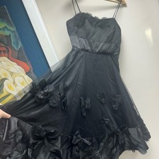 Elegant Tulle Dress with Floral Appliqu  and Beads   Dark Fairy/Whimsigoth