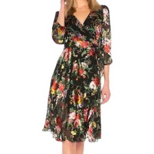 Alice + Olivia Abney Wrap Dress in Blooming Bouquet Size 0