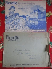 CATALOGUE BLEUETTE BAMBINO PRINTEMPS-ETE 1957 Gautier-Languereau+enveloppe Bleue