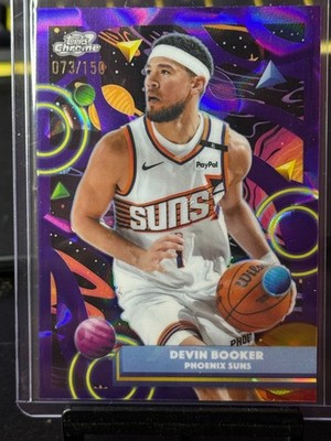 2025-26 Topps Cosmic Chrome #184 Devin Booker PURPLE NEBULA REFRACTOR /150 I#185