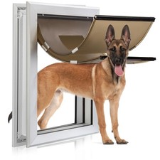 Durable Pet Door, Aluminum Door for Dog and Pets, X-Large Doggie Door with Do...