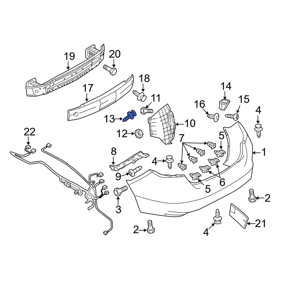 For Mazda 6 2003-2013 Mazda BC1D56145 Fuel Tank Shield Clip Foto 4 de 4