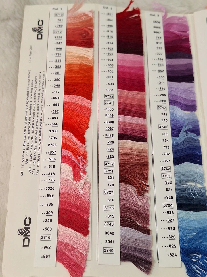 DMC Six Strand Embroidery Floss & Pearl Cottons Color Card W-200A 1990-1 - Image 4 of 4