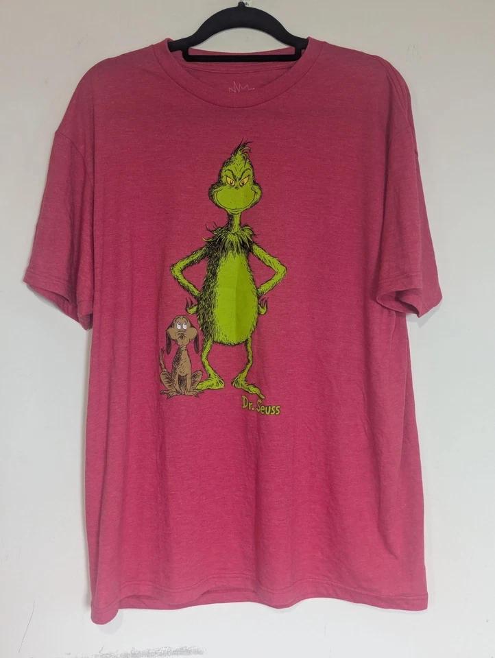 Dr Suess Unisex Grinch Graphic T-Shirt Size XL Christmas Soft Comfort - Image 2 of 4