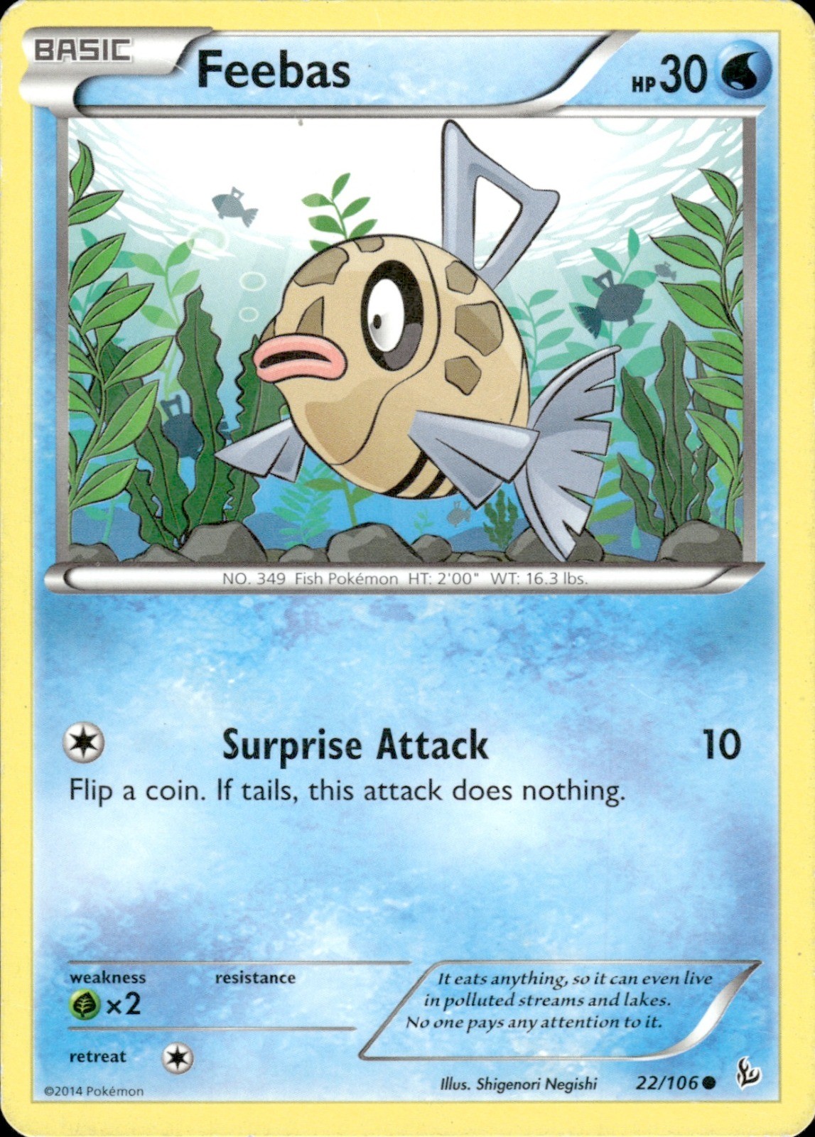 Feebas Common XY - Flashfire 22/106 HP