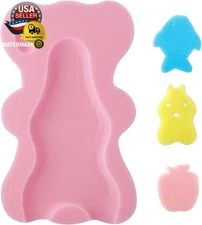 Baby Bath Sponge Infant Soft Bath Sponge Mat, Baby Bath Mat Newborn Odor Free Ba