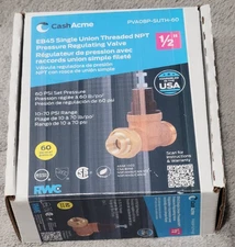 Cash Acme 1/2 Inch EB45 Pressure Regulating Valve, Threaded NPT, 10-70 PSI