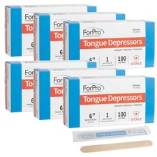 Pack of 6 Sterile Wooden Tongue Depressors 6 Inch Smooth Durable 100 Count