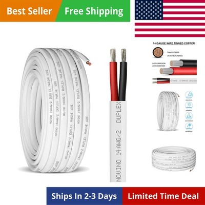14 Gauge Marine Wire,14 AWG 30ft 14/2 Duplex Marine Grade Wire,Tinned Copper ...