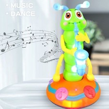 Music Light Dancing Saxophone Caterpillar Kids Electric Dancing Caterpillar Toys