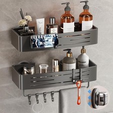 Shower Caddy Suction Cup 2 Pack Shower Shelves Inside Shower No Drilling