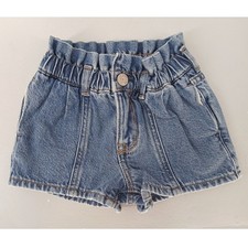 Baby Gap Stride Shorts Kids 12-18M Blue Denim Paperbag Waist