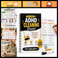ADHD Cleaning Planner for Adults - Daily Weekly Monthly Schedule Checklist for