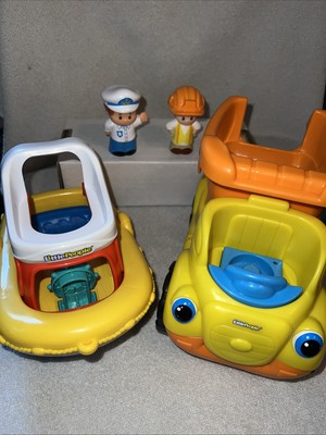 Fisher Price Little People Toys - Dump Truck/boat w/ People 