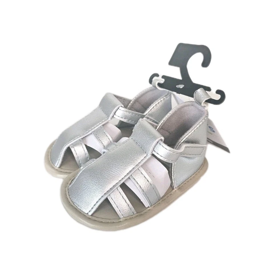 Sandalias Carters Niño Mino Infantil Niña Gladiador Talla 3-6 Meses Plateadas Boho Foto 4 de 4