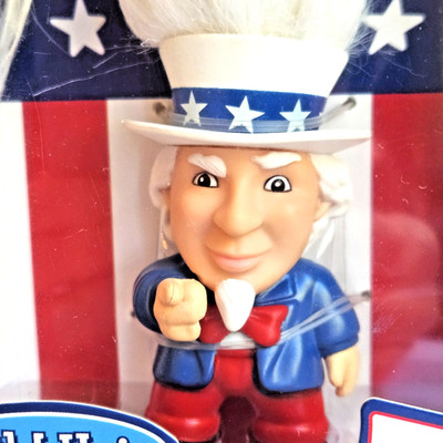 Uncle Sam Troll Doll AmerICONS Li l Sam Wild Hair NIB Patriotic USA Gift