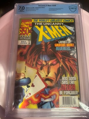 Uncanny X-Men #350 CBCS 7.0 White Pages Newsstand Edition (1997) Gambit Reveal