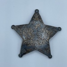 Vintage Arizona Rangers Pinback Metal Star Badge 3&rdquo; Size Souvenir Gift Police