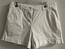 Nautica Womens Chino Shorts Size 12 Preppy Cotton Stretch Summer Casual